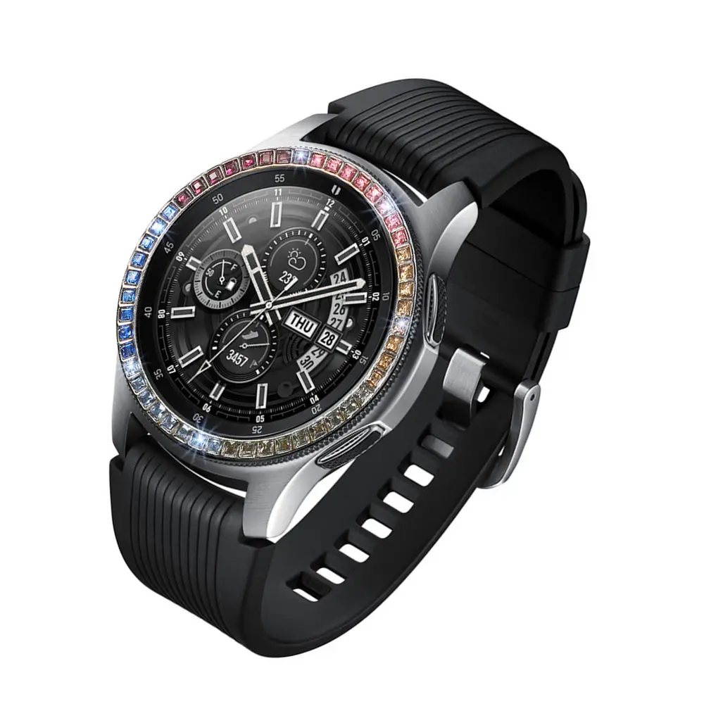 Цветной чехол с бриллиантами для Samsung Galaxy Watch 42 мм защитное кольцо ободк
