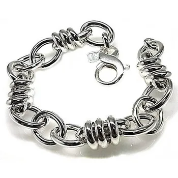 

Bracelet 925 Sterling silver m tote link Hollow [AB4381]