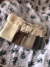 Primavera nueva 4 par/lote calcetines de niñas bebé largo Calcetines niños de la longitud de la rodilla de algodón suave bebé NIÑOS Calcetines de 1-6 años hasta la rodilla calcetines de encaje