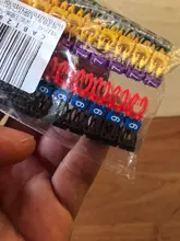 100/150pcs/lot Cable Markers Colourful C-Type Marker Number Tag Label For 2-3mm Wire
