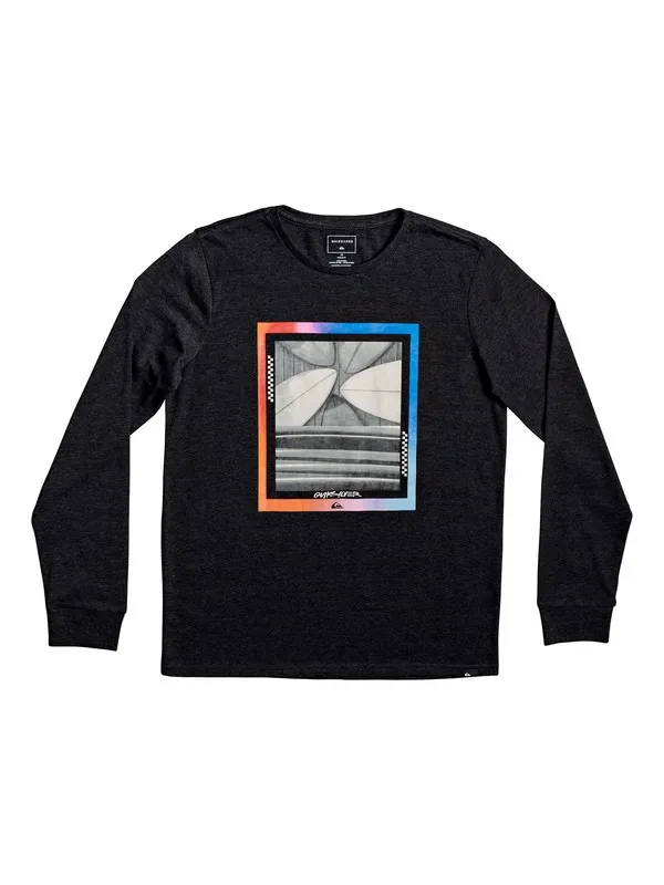 Базовая футболка длинные рукава ребенка Quiksilver хвост