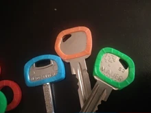 32 Uds. Multicolor elástico Color mixto hueco goma llave cubre redondo suave silicona llaves cerraduras llavero gorra caso