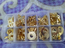 Terminales de crimpado de cobre, Kit surtido de conectores de Cable de terminal, sin aislamiento, M3/M4/M5/M6/M8/M10, 150 Uds.