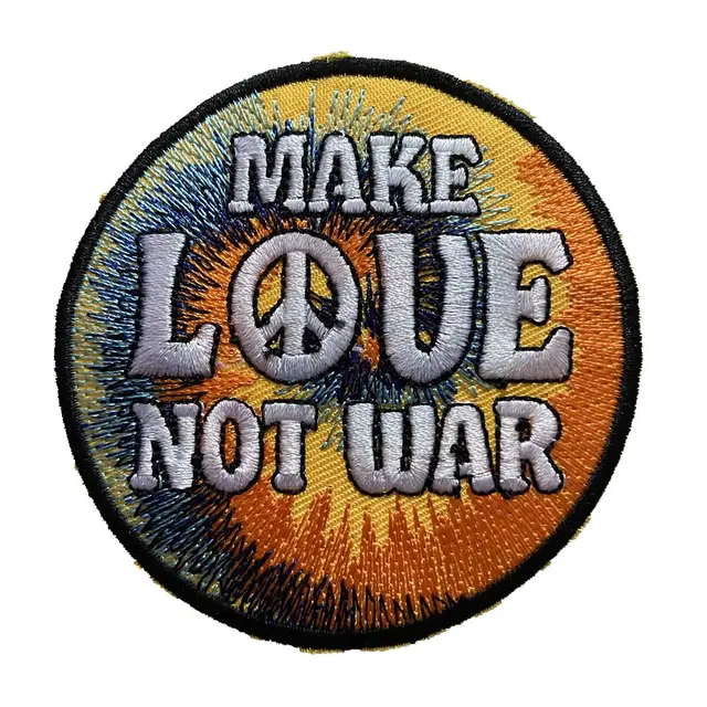 7.7 MAKE LOVE NOT WAR Heat Labels On Clothes Termoadhesivos Para Ropa Patches Parches Bordados Para La Stickers - AliExpress