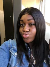 Luvin-mechones de cabello humano postizo brasileño, extensiones de cabello humano liso con cierre frontal de encaje 4X4