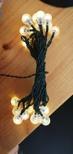 Garland String-Lights Flash Crystal-Ball Solar-Lamp Wedding-Decoration Fairy Christmas