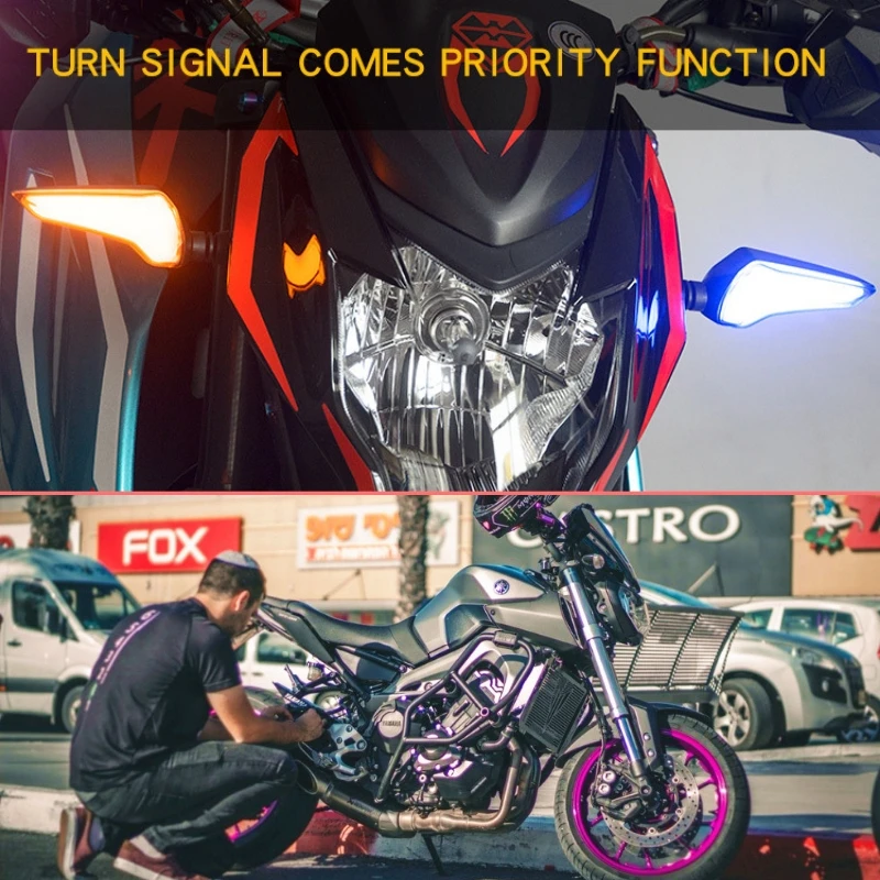 Aftermarket 3 провода мотоциклетные поворотники Универсальный светодиодный