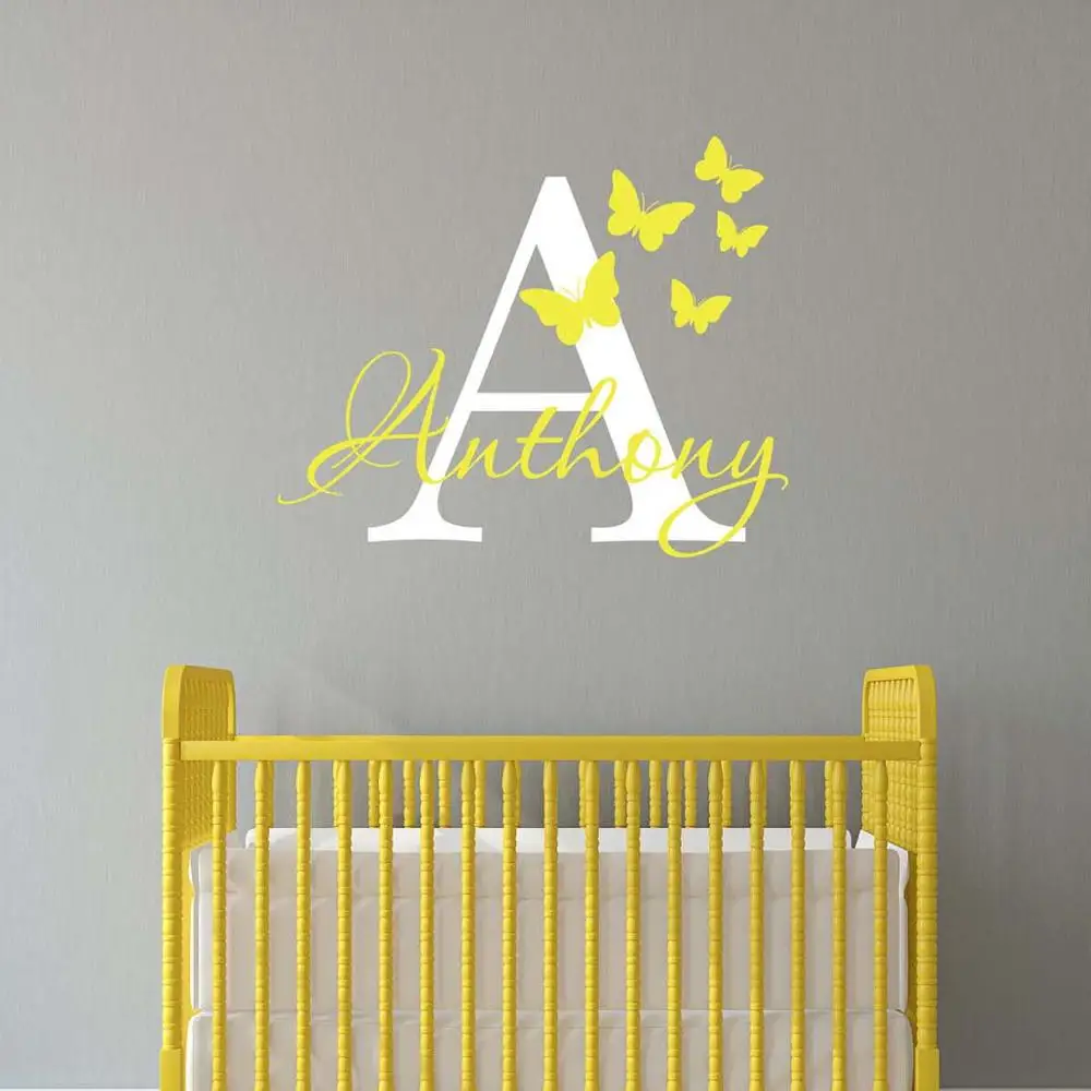 Nursery Name Monogram Wall Decals Sticker For Girl's Room Decor | Дом и сад