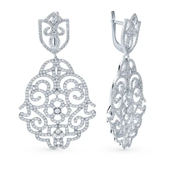 

Silver earrings with cubic zirconia sunlight sample 925