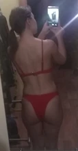 Conjunto de Bikini brasileño sin relleno para mujer, bañador Sexy de estilo vendaje de 4 colores, triangular, envío directo