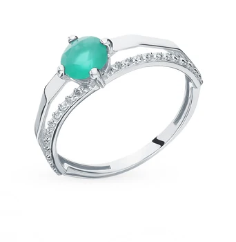 

Silver ring with cubic zirconia sunlight sample 925