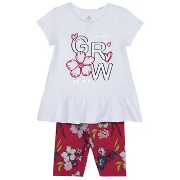 

T-shirt and shorts set Chicco size 098 print flowers grow (white-red)