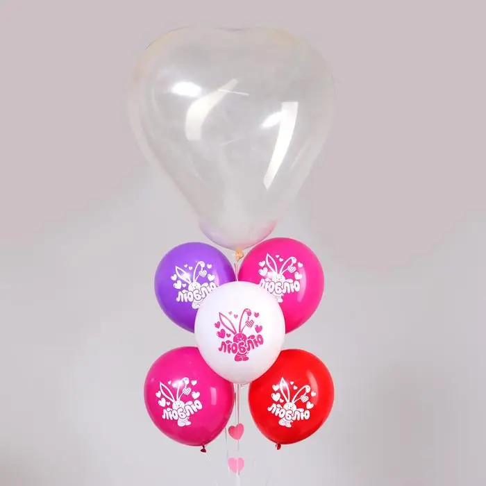 Balloon &quotheart" 5 24 Garland greeting card pink | Дом и сад