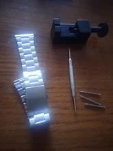 Mm 16mm 18mm 20mm 22mm 24mm eslabón de acero inoxidable bandas para reloj correa de reloj de pulsera cierre Luz de reemplazo banda de peso