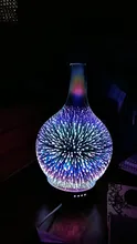 Aroma Diffuser Glass-Vase Essential-Oil Cool-Mist-Humidifier Waterless Auto Light And