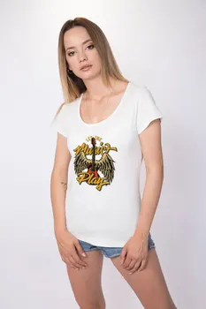 

Angemiel Wear Let The Music Play Guitar Cotton Women 'S White T-Shirt