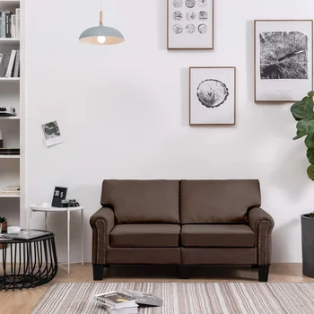 

2 seater sofa brown fabric sofas