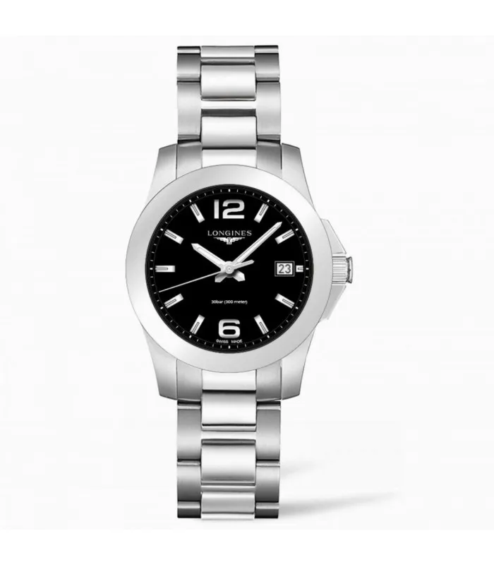 LONGINES CONQUEST женские кварцевые 34 мм L3.377.4.58.6