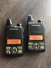 Baofeng-walkie-talkie BF-T1 Mini, Radio bidireccional portátil, BFT1, UHF, 400-470MHz, 20 canales, transceptor Ham FM, con auricular, 2 uds.