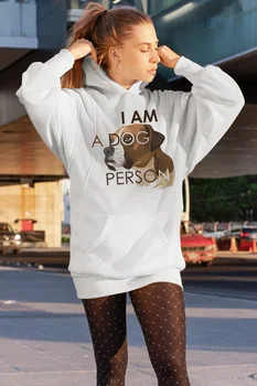 

Angemiel Wear I Am A Dog Person White Dress Sweatshirt Tunik