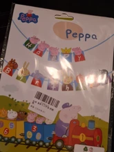 Decoración de fiesta de Peppa Pig, tema de dibujos animados, globo de Peppa George, cartel de feliz cumpleaños, decoración de fiesta de cumpleaños para niños, 2021