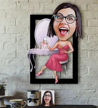

Personalized Women 'S Caricature OF 3D Wood Tablo-23 Reliable Quality Funny Fun Cost Effective Special Design decoration