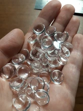 Aclovex-cabujón de cristal transparente para fabricación de joyas, cabujones redondos con parte trasera plana de 12mm, 20mm y 25mm, 1 paquete