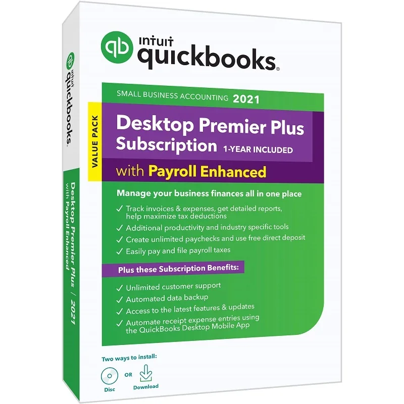 Intuit-quickbook comptable de Entreprise 2021 para Windows, versión completa