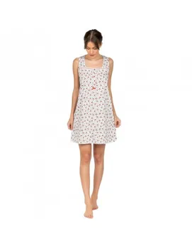 

SEÑORETTA nightgown shoulder pad placket cherries 201108