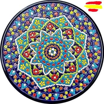 

Ceramic plate 29 cm/11.4 inch diameter - Spanish ceramic - enameled up handmade - Made in Spain - MIJASCERAMIC -