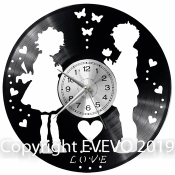 

Valentine's Day Wall Clock Vinyl Vinyl Record Retro Clock Handmade Vintage Gift Style Room Home Decorations Great Gift