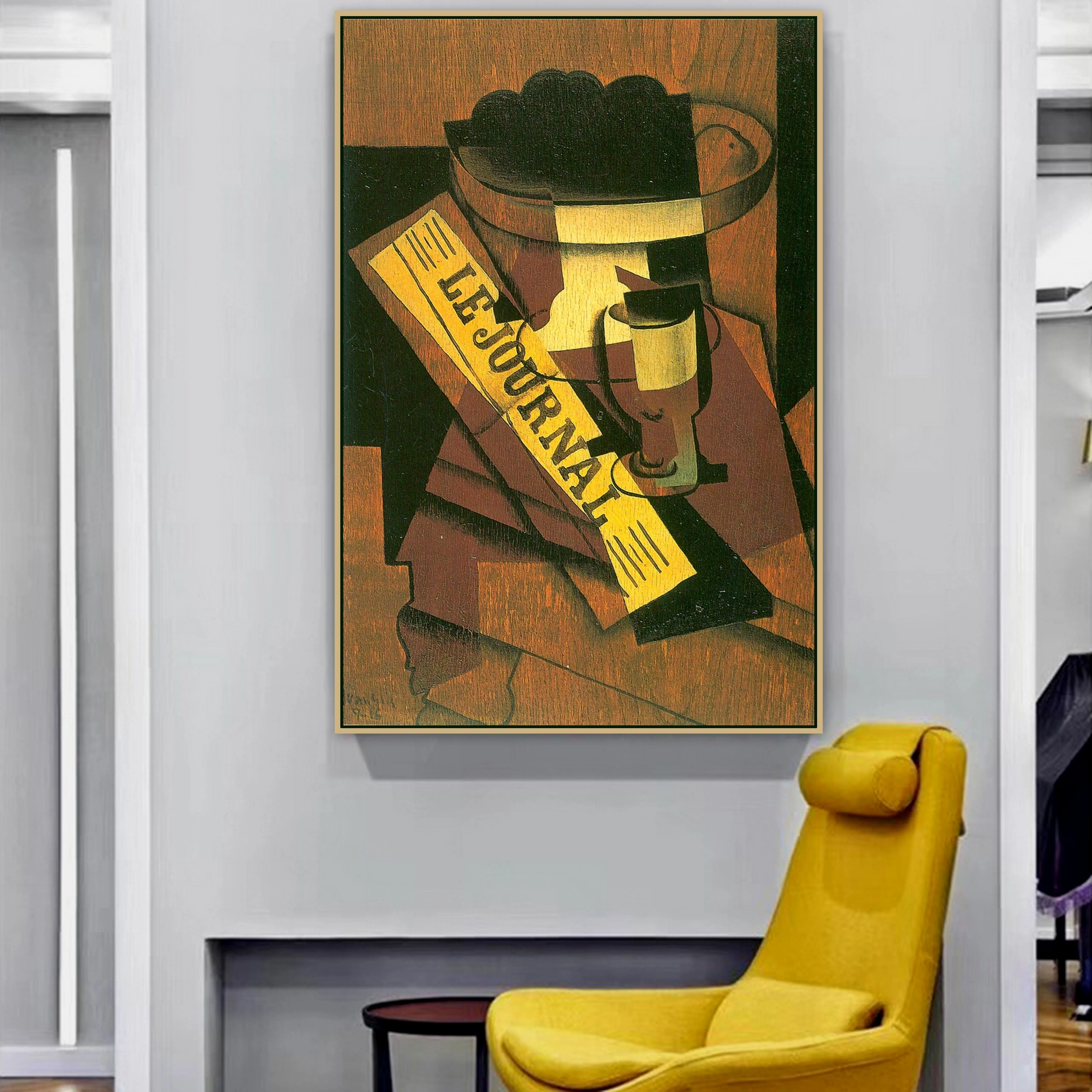Картина Настенная Juan Gris со стеклянной чашей и газетами | Дом сад