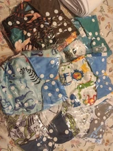 [Simfamily]-Conjunto de pañales para bebé, pañal de tela lavable reutilizable, cubierta ajustable ecológica, 3-15kg