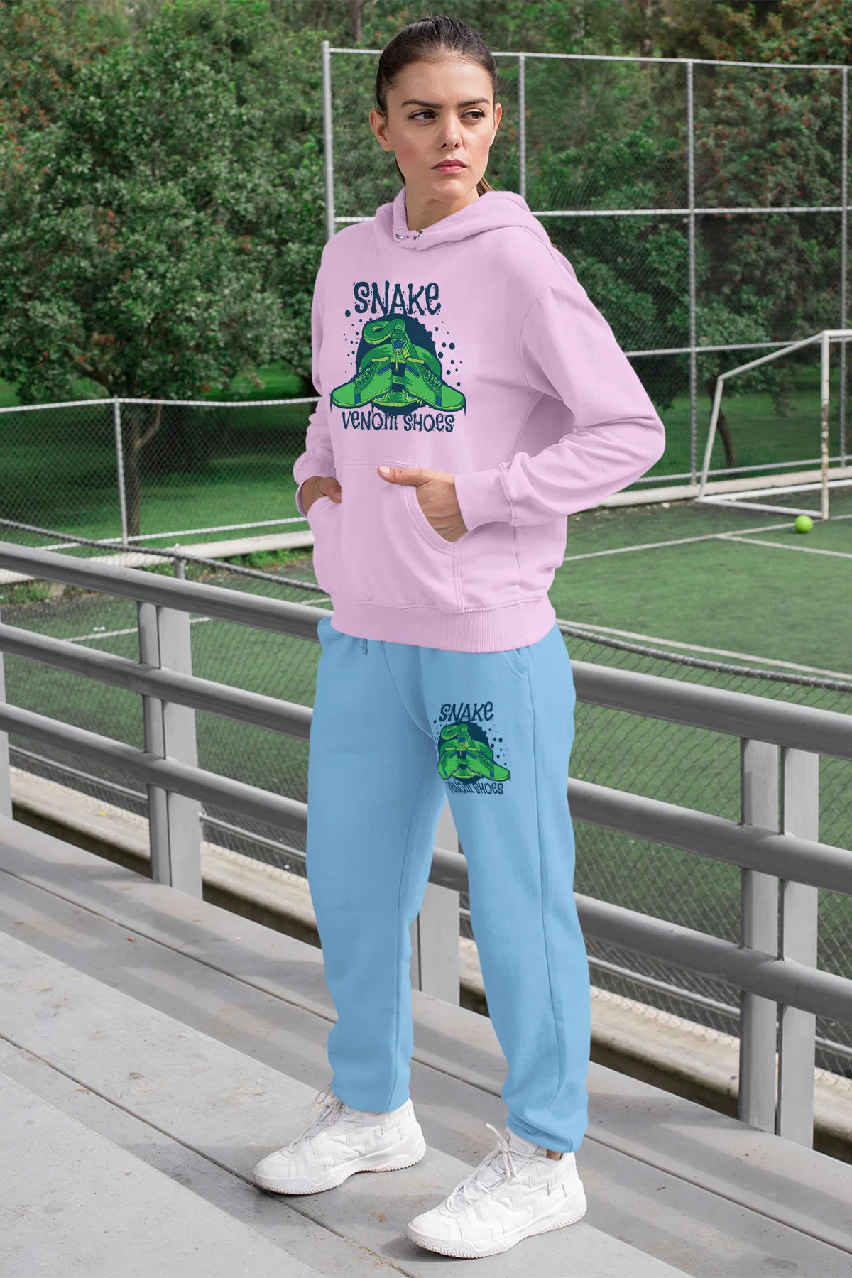 Женская спортивная обувь Angemiel розовая толстовка с капюшоном синие спортивные