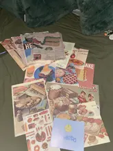 Póster Retro Ins, papel decorativo de pan, 13 hojas, accesorios para fotos, Postales creativas Diy, colocación, Adhesivo de pared de fondo