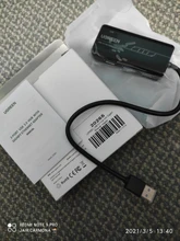 Ugreen-Hub USB 3,0 2,0 a RJ45 Lan, 10/100/1000M, tarjeta de red para Xiaomi Mi Box 3/S, adaptador Lan Ethernet para Macbook