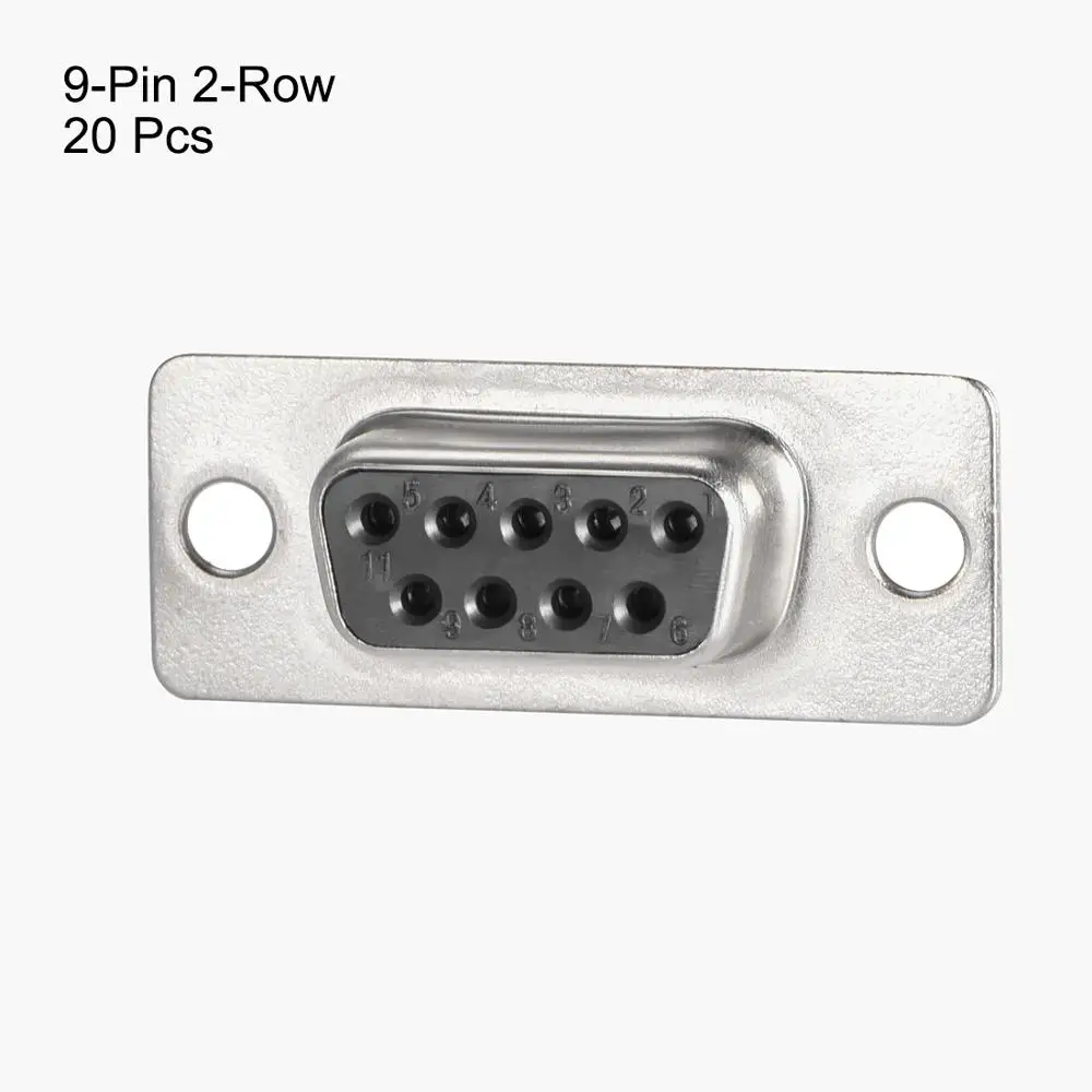 Uxcell 20 шт Connector разъем DB9 штекер/гнездо 9pin 15pin 2row/3row синий/черный порт терминальный адаптер Тип припоя