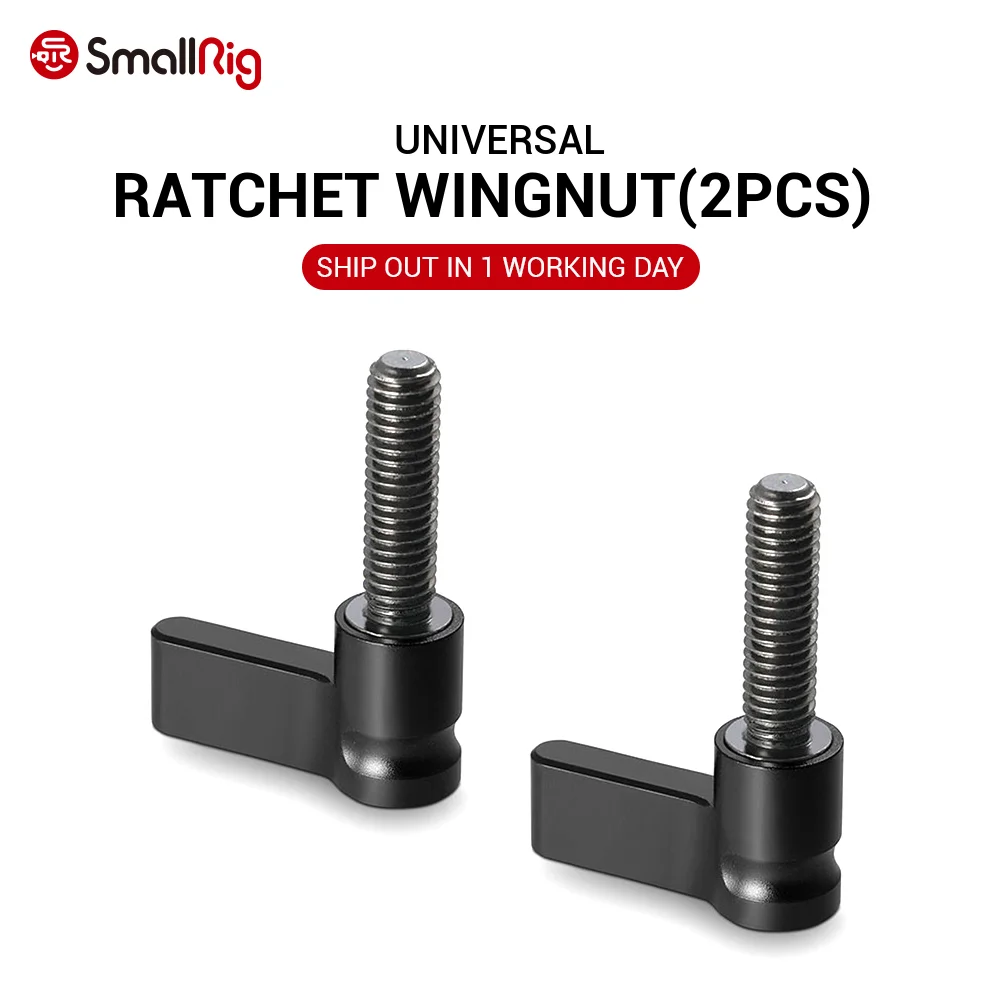 

SmallRig Black Ratchet Wingnut with M5 Thread 18mm Pack of Two----1837