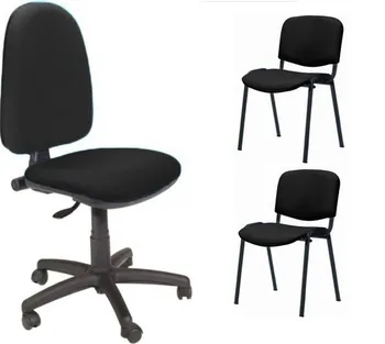 

Pack PRE50 chair operational + 2 chairs fixed fabric A1 Black