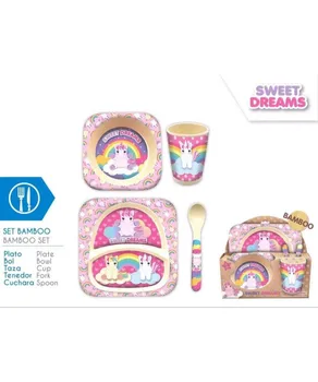 

SET 5 PIECES UNICORN BAMBU KL10637