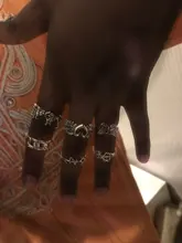 Sindlan-anillo gótico de plata para mujer, Set de 6 uds. De Anillos con diseño de corazón Punk, mariposa, Cupido, joyería femenina