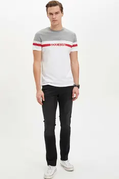 

DeFacto Man Spring Black Straight Denim Jeans Men Casual Mid-waist Denim Bottoms Men Denim Trousers-M7310AZ20SP