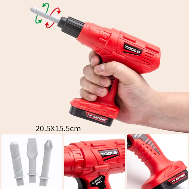 Kids Toolbox Kit Educational Toys Simulation Repair Tool Toys Drill Plastic Game Learning Engineering Pretend Play Toys For Boy 2