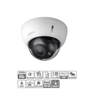 

Dome HDCVI 4IN1 2M 1080P DN ICR WDR Starlight IR30m 0Lux 2.7-13.5 VFM IP67 IK10 HAC-HDBW2231R-Z