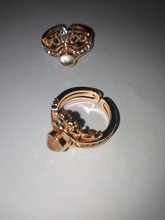 Anillo de boda en oro rosa con 100 idiomas, proyección I Love You, corona Separable, memoria de amor romántico, regalo de joyería