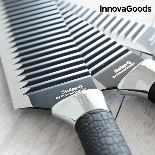 InnovaGoods Swiss · Q Namiutsu Набор ножей с черной акулой(4 шт