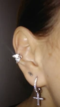 Pendientes elegantes con Clip de mariposa y cristal para mujer, sin Piercing, cartílago falso, bonitos llamativos, coreanos, regalos, 2020