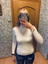 Women Sweater Pullovers Knitted Turtleneck Long-Sleeve Elasticity Streetwear-Top Multicolor