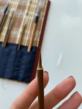 10 Uds bambú chino caligrafía cepillos con pluma conjunto de cortina escribir cepillo herramienta de tinta de caligrafía arte pintura suministrar