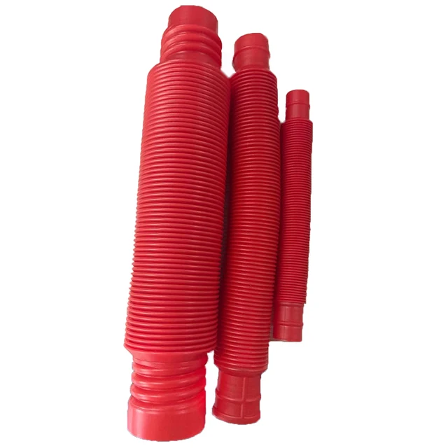 Huge POP Tube Color Corrugated Stretch Plastic Tube DIY Vent Relief Fidget Sensory Toy For Kids 3-5 Anxiety & Stress Toy XL Tube 6